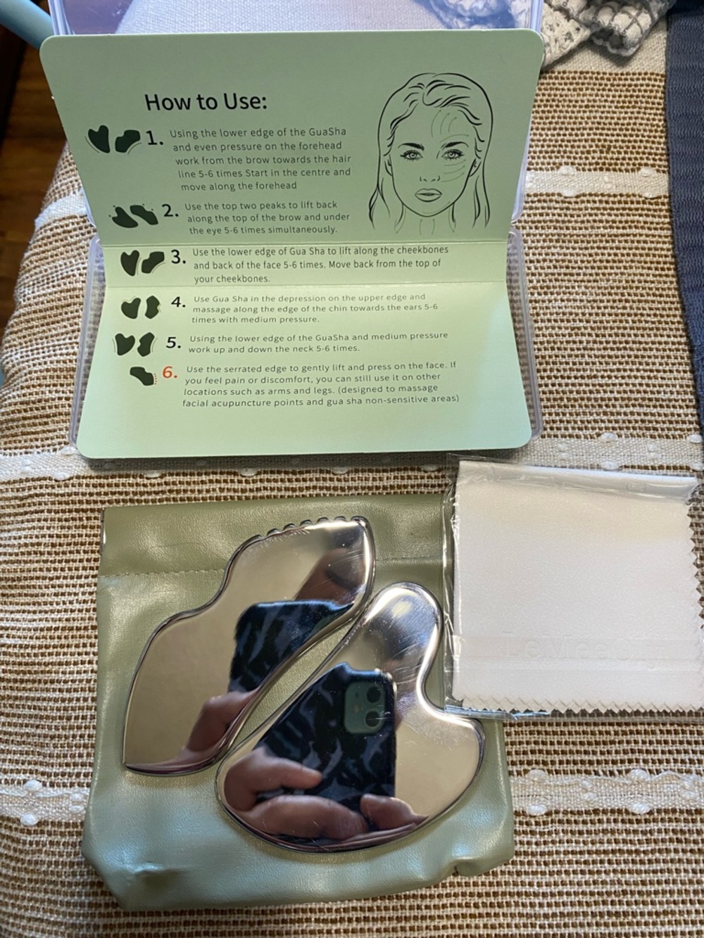 Stainless Steel Gua Sha Facial Tools - Silver